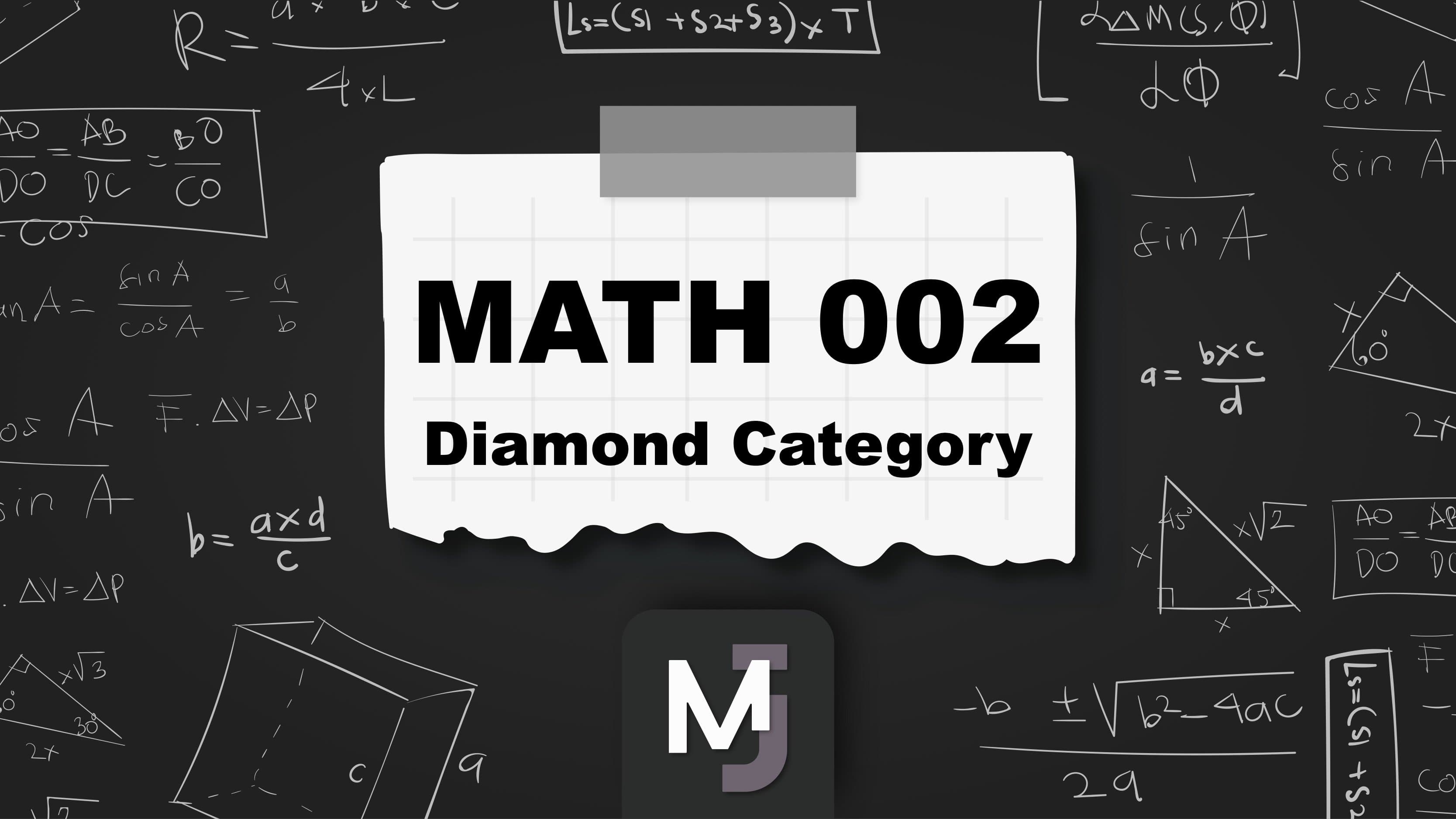 MATH002 DIAMOND CATEGORY