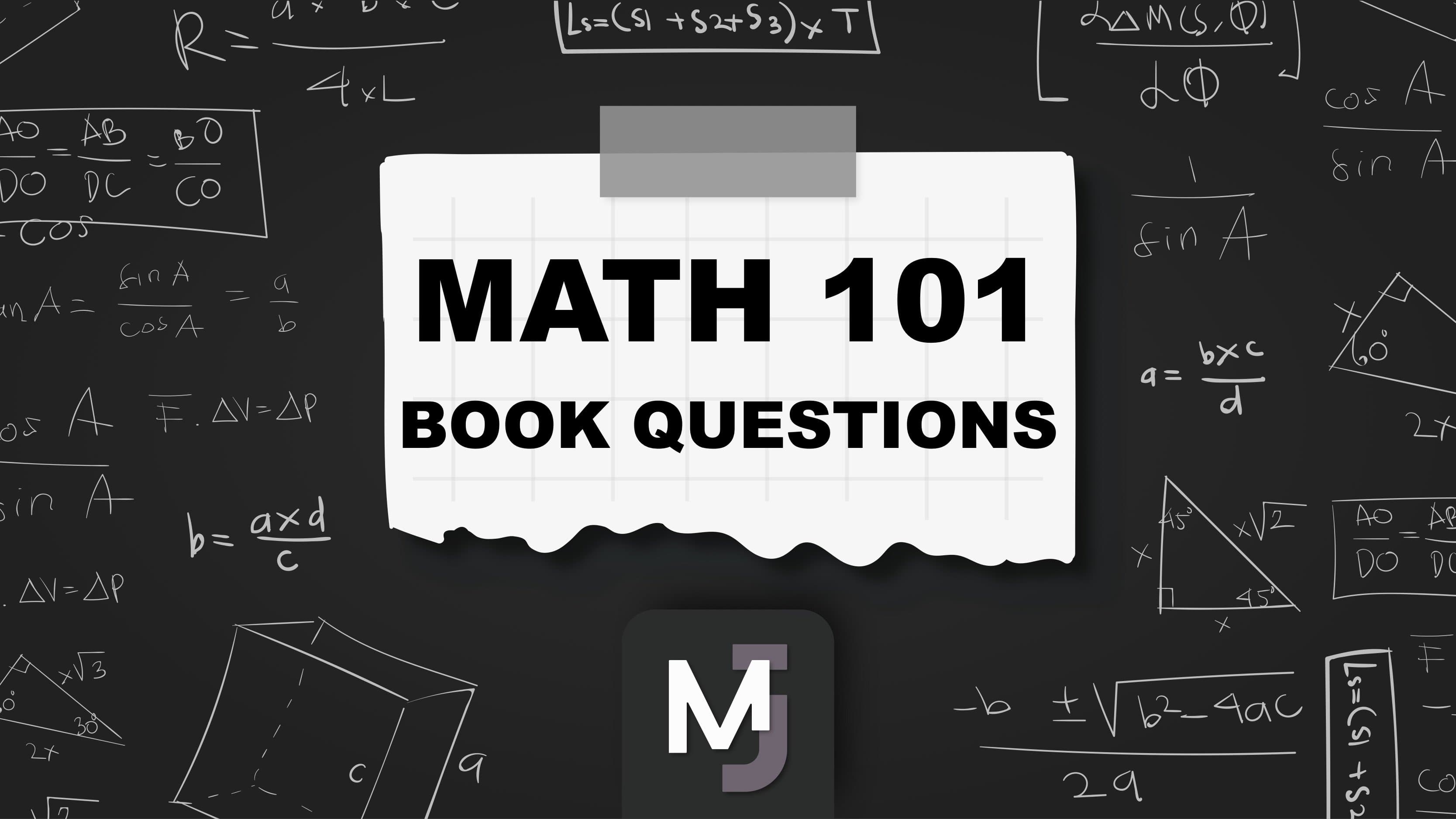 MATH101 BOOK QUESTIONS